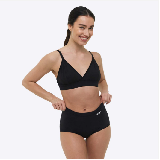 DUMMY - WUKA Stretch Boxer Short A talle medio flujo abundanteNegro - L-3XL